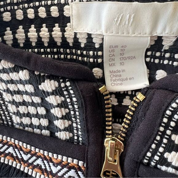 H&M Womens Sweater Black And White Pattern Size 10 - Picture 6 of 8